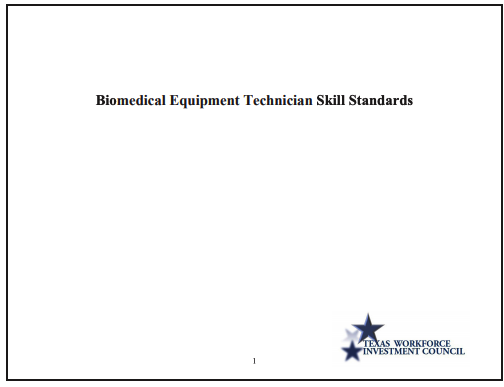 Biomedical Equipment Skill Standards