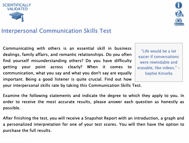 Communication Skills Assessment