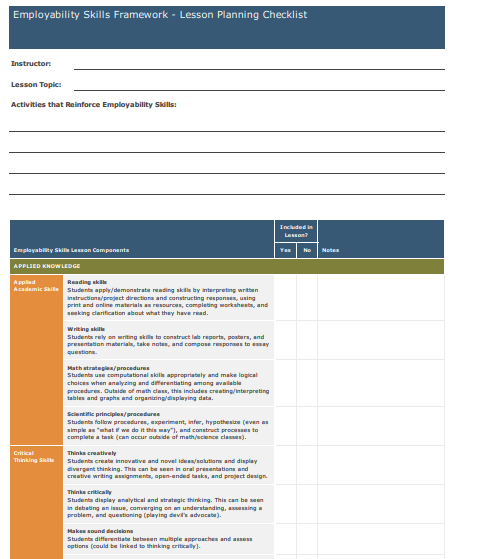  Lesson Planning Checklist